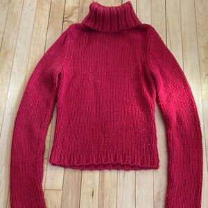 Abercrombie & Fitch Rich Red Cowl Neck Sweater